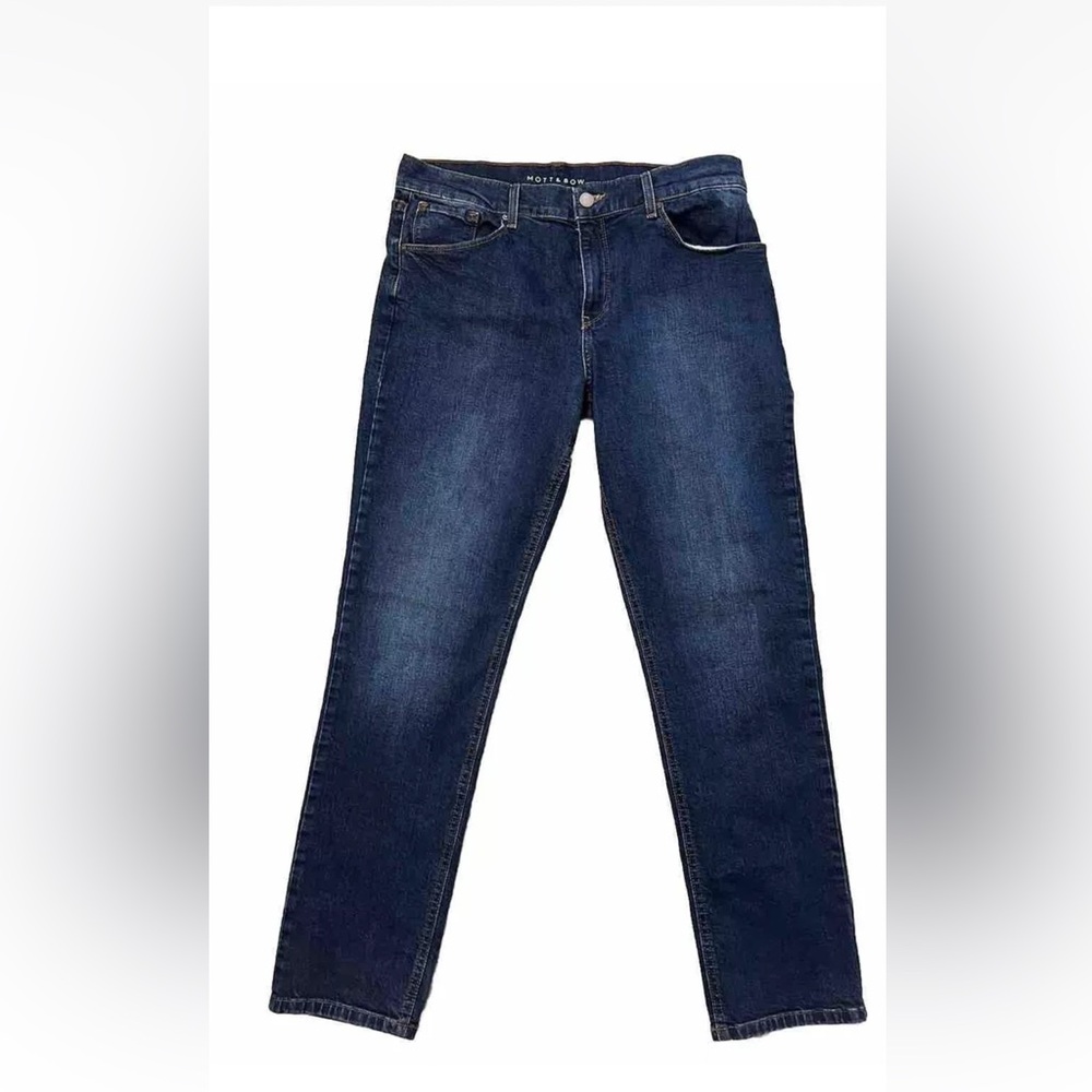 Women’s Mott And Bow Boyfriend Fit Jeans Size 31x30 Dark Wash High Rise